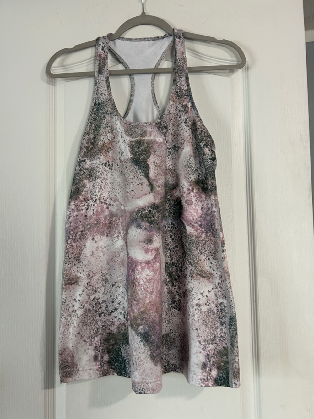 lululemon athletica Pink, Gray, Black Marble-Print Racerback Tank